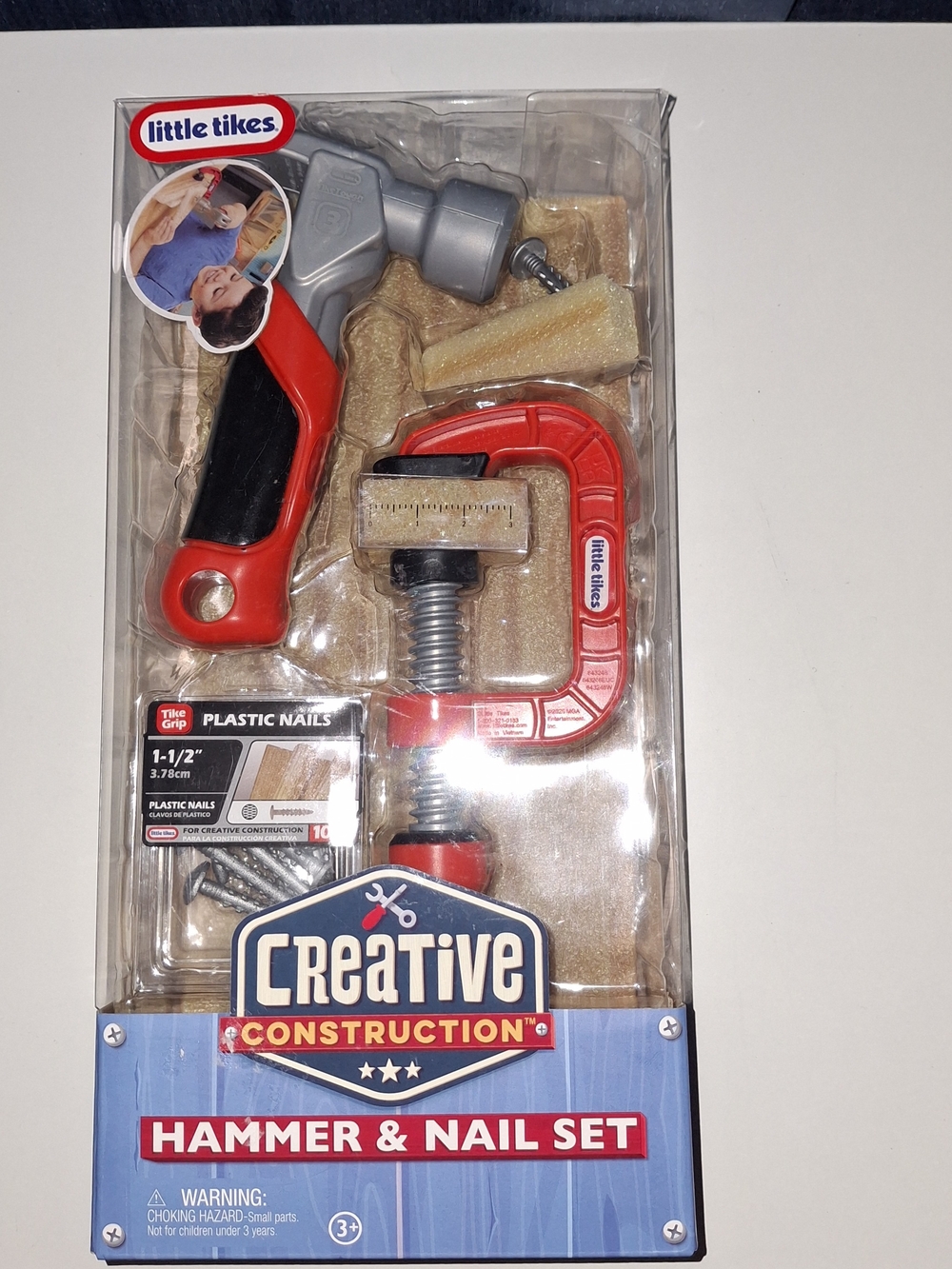Little Tikes Red Creative Construction Hammer & Clamp Play Set